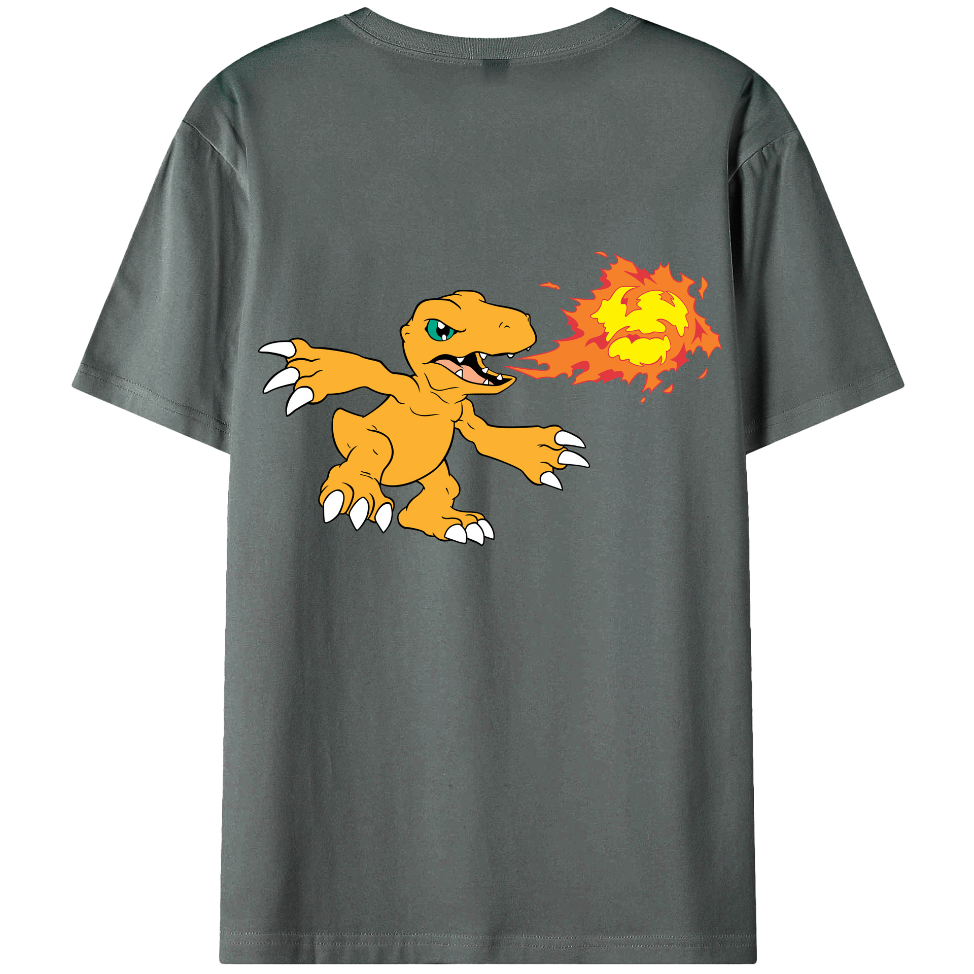 （画像用） Digimon デジタルモンスター/デジモン 綿100％半袖Tシャツ（背面プリント）